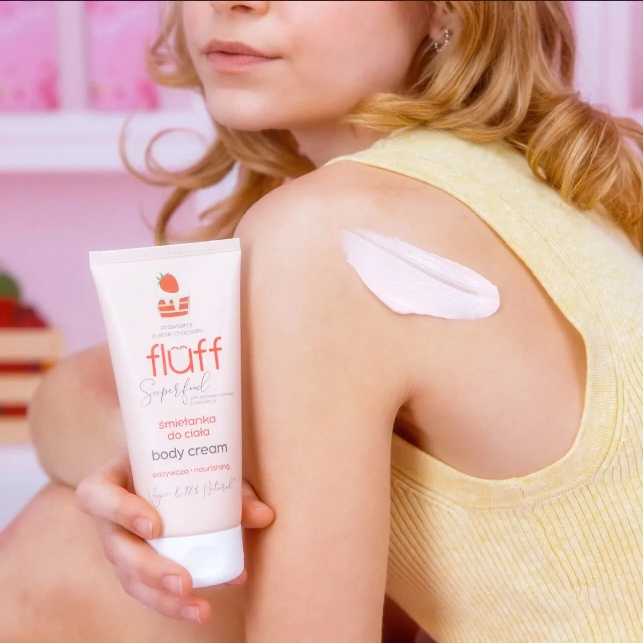 Fluff Body Cream Strawberry & White Chocolate 150 ml – Fluff – foto 2