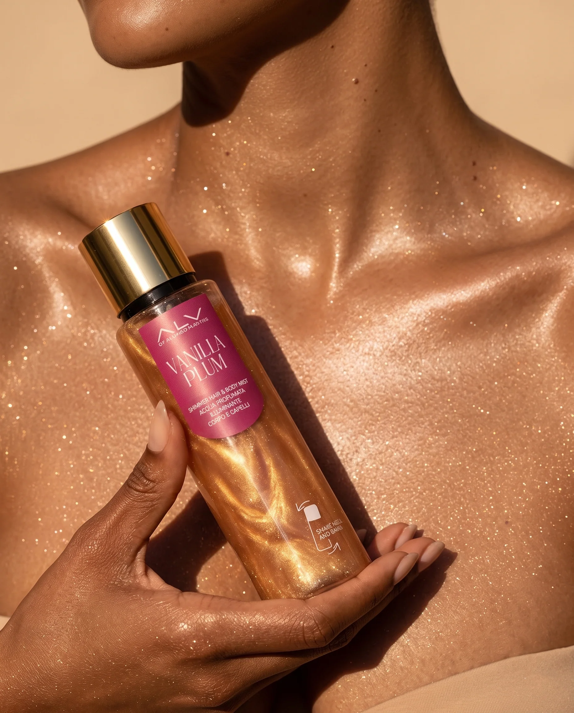 ALV Vanilla Plum | Shimmer Hair & Body Mist 200ml – Alviero Martini – foto 2