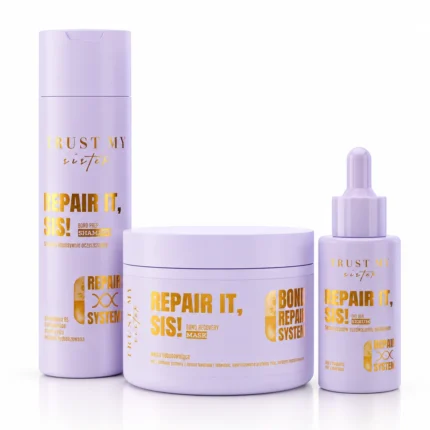 Seti Trust My Sister Repair It: shampo, maskë dhe serum për majat